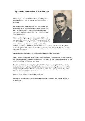 A preview of a PDF biography for Boyce, Robert James